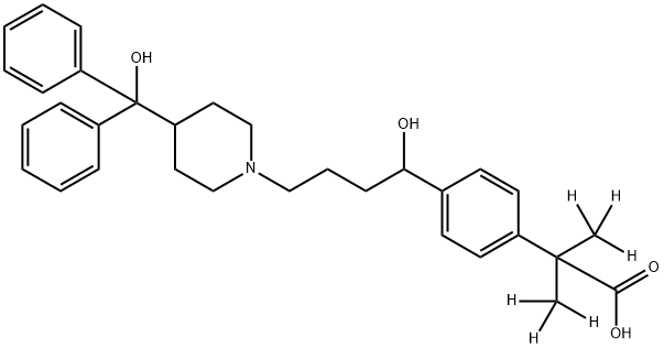 フェクソフェナジン-D6 化学構造式