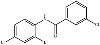 3-氯-N-(2,4-二溴苯基)苯甲酰胺, 548790-40-5, 结构式