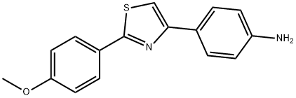 4-(2-(4-METHOXYPHENYL)THIAZOL-4-YL)BENZENAMINE 化学構造式