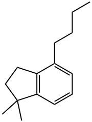 4-ブチル-2,3-ジヒドロ-1,1-ジメチル-1H-インデン 化学構造式