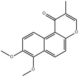 7,8-Dimethoxy-2-methyl-1H-naphtho[2,1-b]pyran-1-one,54889-69-9,结构式