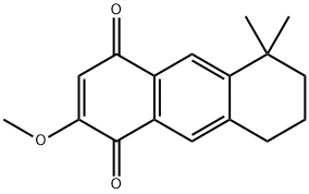 5,6,7,8-テトラヒドロ-2-メトキシ-5,5-ジメチルアントラセン-1,4-ジオン 化学構造式