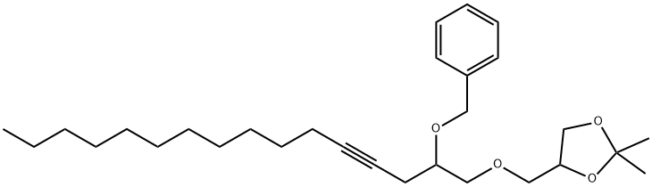 2,2-Dimethyl-4-[[(2-phenylmethoxy-4-hexadecynyl)oxy]methyl]-1,3-dioxolane Structure