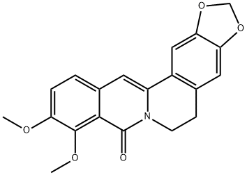 5,6-ジヒドロ-9,10-ジメトキシ-2,3-メチレンジオキシ-8H-ジベンゾ[a,g]キノリジン-8-オン 化学構造式