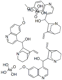 tris[(8alpha,9R)-6'-methoxycinchonan-9-ol] bis(arsenate),549-59-7,结构式