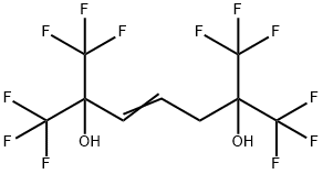 1,1,1,7,7,7-HEXAFLUORO-2,6-BIS(TRIFLUOROMETHYL)-3-HEPTENE-2,6-DIOL, 54912-87-7, 结构式