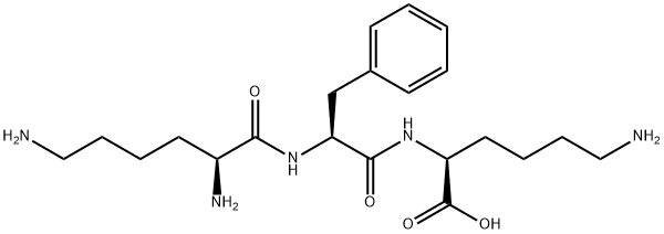 lysyl-phenylalanyl-lysine 结构式
