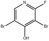 3,5-Dibromo-2-fluoro-4-hydroxypyridine Struktur