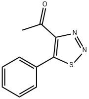 1-(5-フェニル-1,2,3-チアジアゾール-4-イル)エタノン 化学構造式