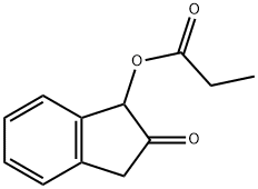 1,3-Dihydro-1-(1-oxopropoxy)-2H-inden-2-one Struktur