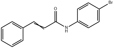 N-(4-ブロモフェニル)-3-フェニルプロペンアミド 化学構造式
