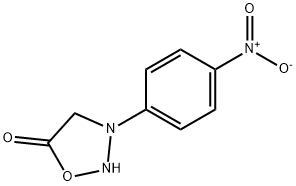 3-(4-ニトロフェニル)-1,2,3-オキサジアゾリジン-5-オン 化学構造式