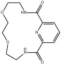 N,N′-[エチレンビス(オキシエチレン)]-2,6-ピリジンジカルボアミド 化学構造式