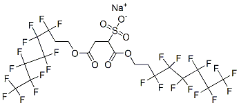 sodium 1,4-bis(3,3,4,4,5,5,6,6,7,7,8,8,8-tridecafluorooctyl) sulphonatosuccinate Struktur