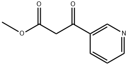 β-オキソ-3-ピリジンプロパン酸メチル 化学構造式