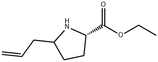 (2S)-5-烯丙基吡咯烷-2-甲酸乙酯 结构式