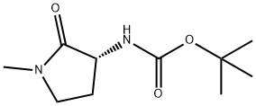 Carbamic acid, [(3R)-1-methyl-2-oxo-3-pyrrolidinyl]-, 1,1-dimethylethyl ester Structure