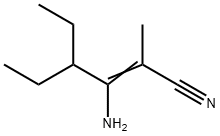 2-Hexenenitrile,  3-amino-4-ethyl-2-methyl- Structure