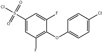 BENZENESULFONYL CHLORIDE, 4-(4-CHLOROPHENOXY)-3,5-DIFLUORO- Struktur