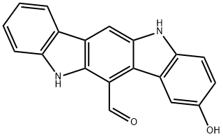 8-羟基-5,11-二氢吲哚[3,2-B]咔唑-6-甲醛 结构式
