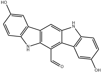 5,11-Dihydro-2,8-dihydroxyindolo[3,2-b]carbazole-6-carboxaldehyde Struktur