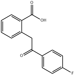 2-[2-Oxo-2-(4-fluorophenyl)ethyl]benzoic acid 结构式