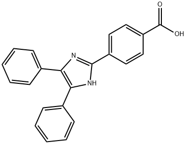 4-(4,5-ジフェニル-1H-イミダゾール-2-イル)安息香酸 化学構造式