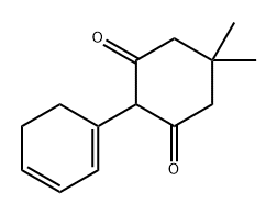 2-(1,3-Cyclohexadienyl)-5,5-dimethyl-1,3-cyclohexanedione Struktur