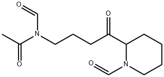 N-Formyl-N-[4-(1-formyl-2-piperidinyl)-4-oxobutyl]acetamide 结构式