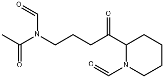 N-Formyl-N-[4-(1-formyl-2-piperidinyl)-4-oxobutyl]acetamide Structure