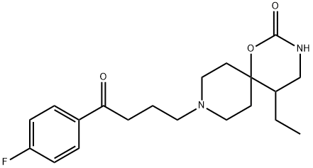 5-Ethyl-9-[3-(p-fluorobenzoyl)propyl]-1-oxa-3,9-diazaspiro[5.5]undecan-2-one,54981-17-8,结构式