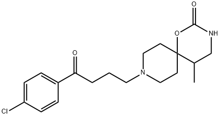 9-[3-(p-Chlorobenzoyl)propyl]-5-methyl-1-oxa-3,9-diazaspiro[5.5]undecan-2-one Structure