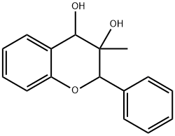 3,4-ジヒドロ-3-メチル-2-フェニル-2H-1-ベンゾピラン-3,4-ジオール 化学構造式