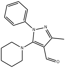 3-METHYL-1-PHENYL-5-PIPERIDIN-1-YL-1H-PYRAZOLE-4-CARBALDEHYDE 结构式