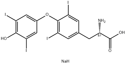 左旋甲状腺素钠,55-03-8,结构式