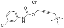 4-[N-(3-氯苯基)氨基甲酰氧]-2-丁炔基三甲基氯化铵, 55-45-8, 结构式