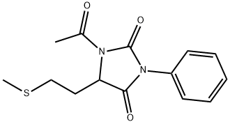 1-acetyl-5-[2-(methylthio)ethyl]-3-phenylimidazolidine-2,4-dione Structure