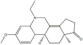 6-Ethyl-3-methoxy-6-azaestra-1,3,5(10),8(14)-tetren-17-one Structure