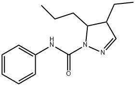 4-Ethyl-4,5-dihydro-N-phenyl-5-propyl-1H-pyrazole-1-carboxamide 结构式