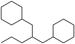 1-Cyclohexyl-2-(cyclohexylmethyl)pentane Structure