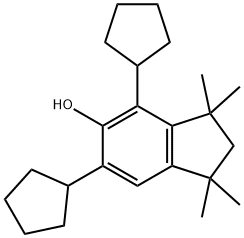 4,6-dicyclopentyl-1,1,3,3-tetramethylindan-5-ol,55035-39-7,结构式