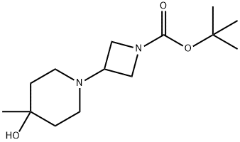 tert-Butyl 3-(4-hydroxy-4-methyl-1-piperidyl)azetidine-1-carboxylate Structure