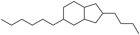 2-butyl-5-hexyl-2,3,3a,4,5,6,7,7a-octahydro-1H-indene Struktur