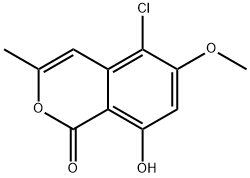 5-Chloro-8-hydroxy-6-methoxy-3-methyl-1H-2-benzopyran-1-one Structure