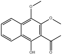 1-ヒドロキシ-3,4-ジメトキシ-2-ナフタレニル(メチル)ケトン 化学構造式