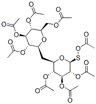 .beta.-D-Glucopyranoside, 2,3,4,6-tetra-O-acetyl-.beta.-D-glucopyranosyl 1-thio-, tetraacetate,5505-45-3,结构式
