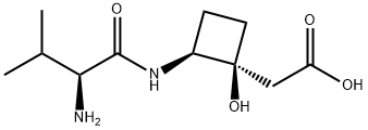 (1S,2R)-2-[[(S)-2-Amino-3-methyl-1-oxobutyl]amino]-1-hydroxycyclobutaneacetic acid Struktur