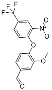 3-Methoxy-4-[2-nitro-4-(trifluoromethyl)phenoxy]-benzaldehyde 化学構造式