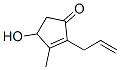 4-hydroxy-3-methyl-2-prop-2-enyl-cyclopent-2-en-1-one Struktur