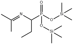 [1-(イソプロピリデンアミノ)プロピル]ホスホン酸ビス(トリメチルシリル) 化学構造式